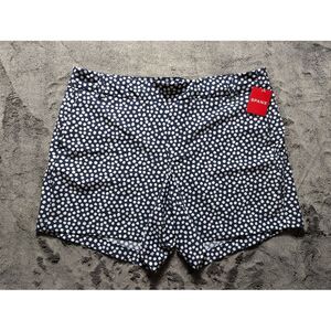 Spanx Sunshine Pull On Shorts Women's Size XL Poka Dot Navy